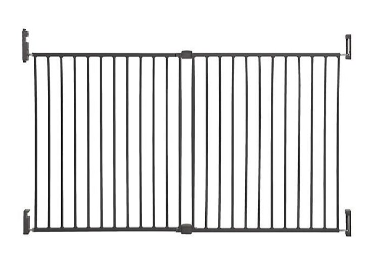 DREAMBABY Zábrana bezpečnostní Broadway 2-panelová extra široká 76-134,5 cm šedá