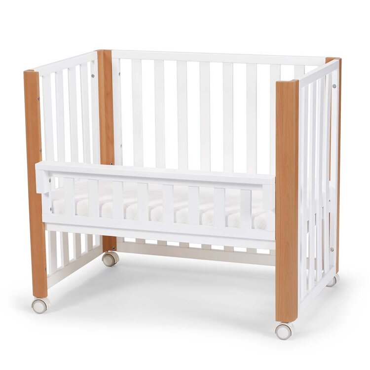 Kinderkraft dřevěná KOYA s funkcí ohrádky plus matrací white
