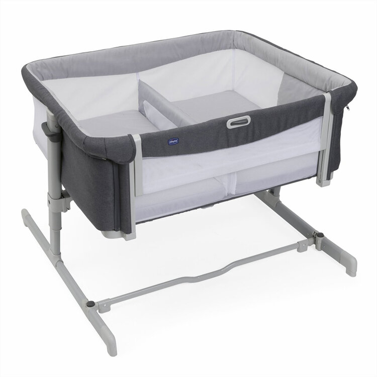 CHICCO Next2Me Twins ikerágy - Magnet Grey akciós termékkép 1