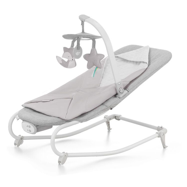 KINDERKRAFT Felio 2 Stone Grey vibráló hinta zenével 0m+, 9 kg-ig akciós termékkép 1