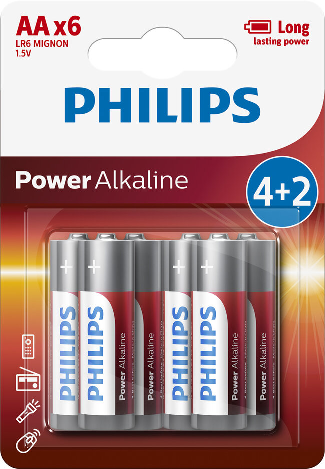 PHILIPS Baterie LR6P6BP/10