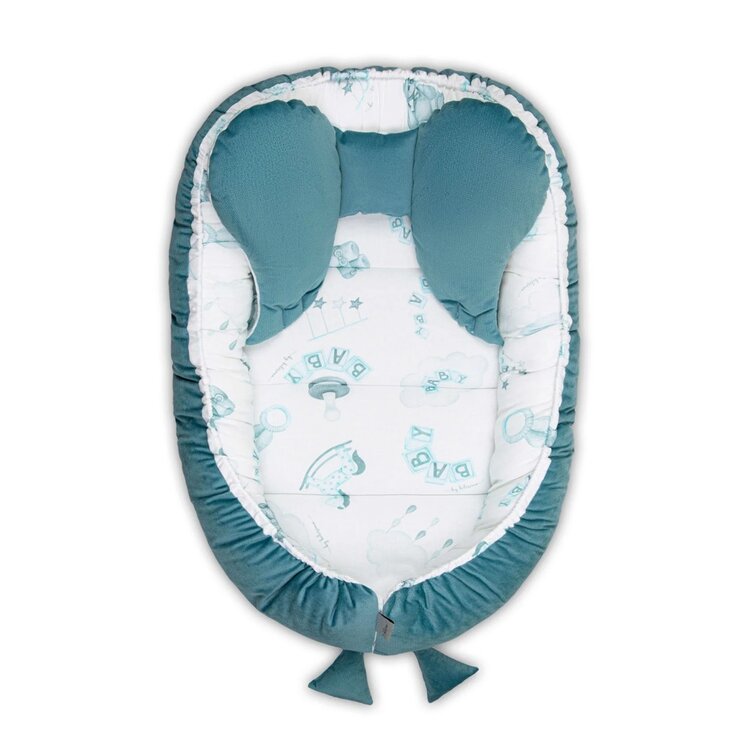 BELISIMA Kétoldalas pamut babafészek Baby Boy 85x55 cm akciós termékkép 1