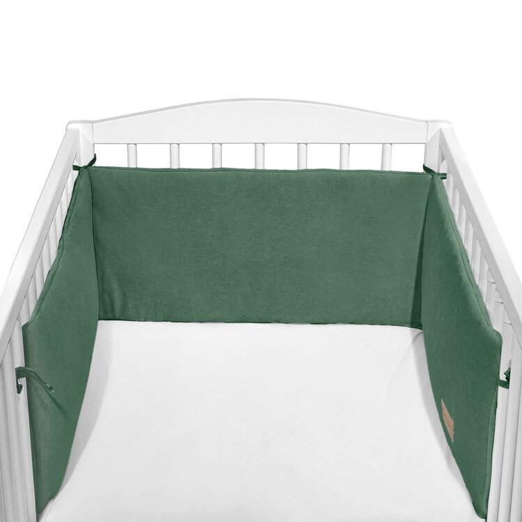 KLUPS Mantinel védő a kiságyba Velvet green 180x30 cm akciós termékkép 1