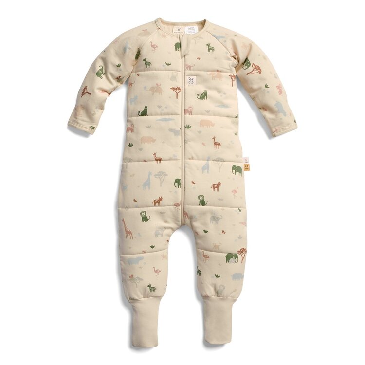 ERGOPOUCH Overal na spaní organická bavlna Onesie Savannah 12-24 m, 2,5 tog