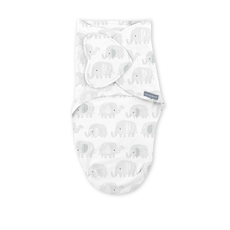 INGENUITY Zavinovačka SwaddleMe™ Ulitka bavlna 1 TOG 0-3m Elephant