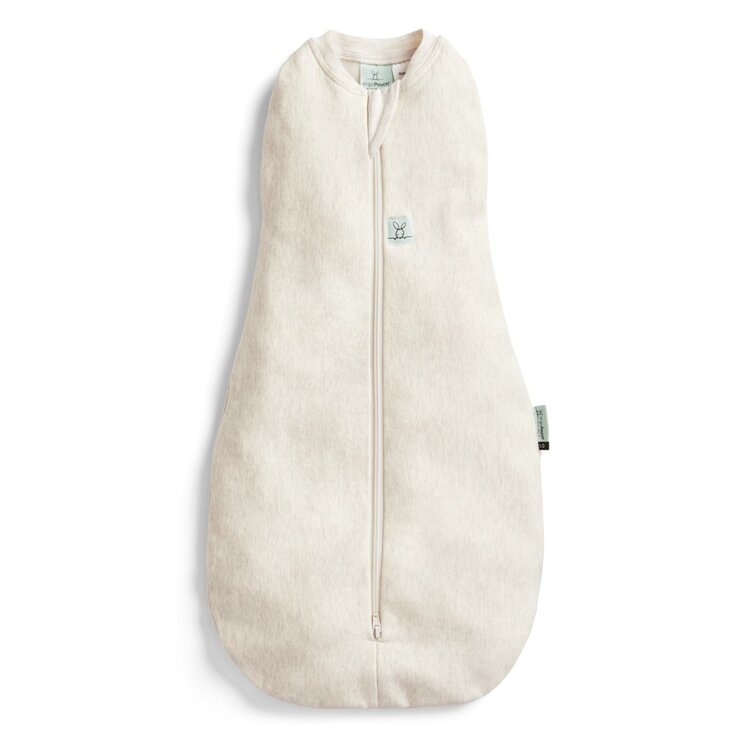ERGOPOUCH Zavinovačka a vak na spaní 2v1 Cocoon Oatmeal Marle 0-3 m, 3-6 kg, 1 tog