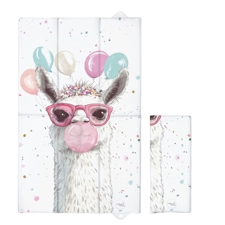 CEBA Utazó pelenkázó alátét (80x50) Basic Crazy Lama