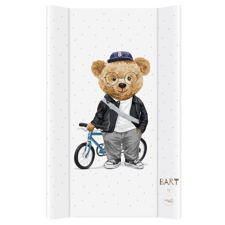 CEBA BABY Podložka přebalovací 2-hranná s pevnou deskou (50x80) Comfort Fluffy Puffy Bart