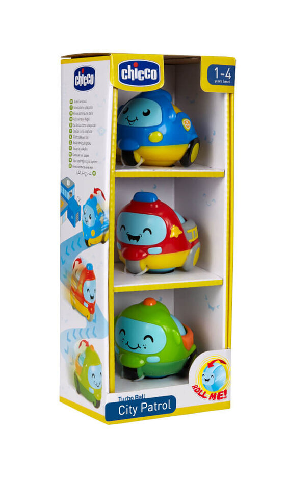CHICCO Mini járművek City Patrol 3db, 12m+ akciós termékkép 1