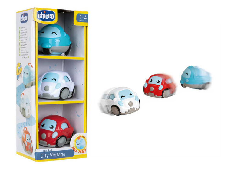 CHICCO Mini autók Vintage 3db, 12m+ akciós termékkép 1