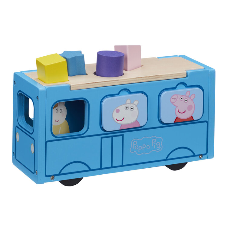 E-shop PEPPA PIG Autobus dřevěný vkládačka