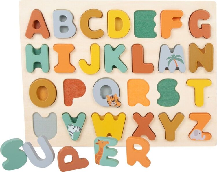 PETITCOLLAGE Drevené puzzle abeceda