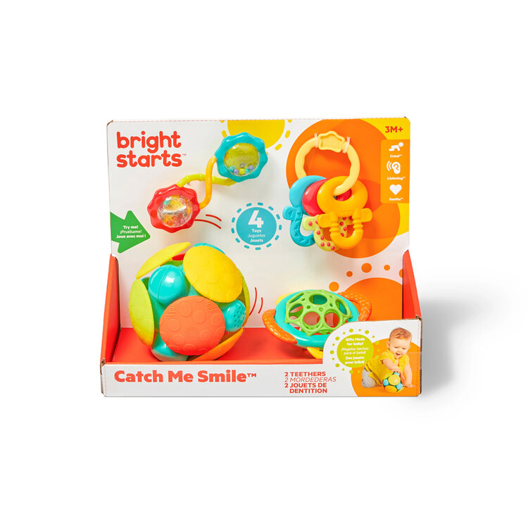 BRIGHT STARTS Multiszenzoros játék szett Catch Me Smile™ 4db 3hó+