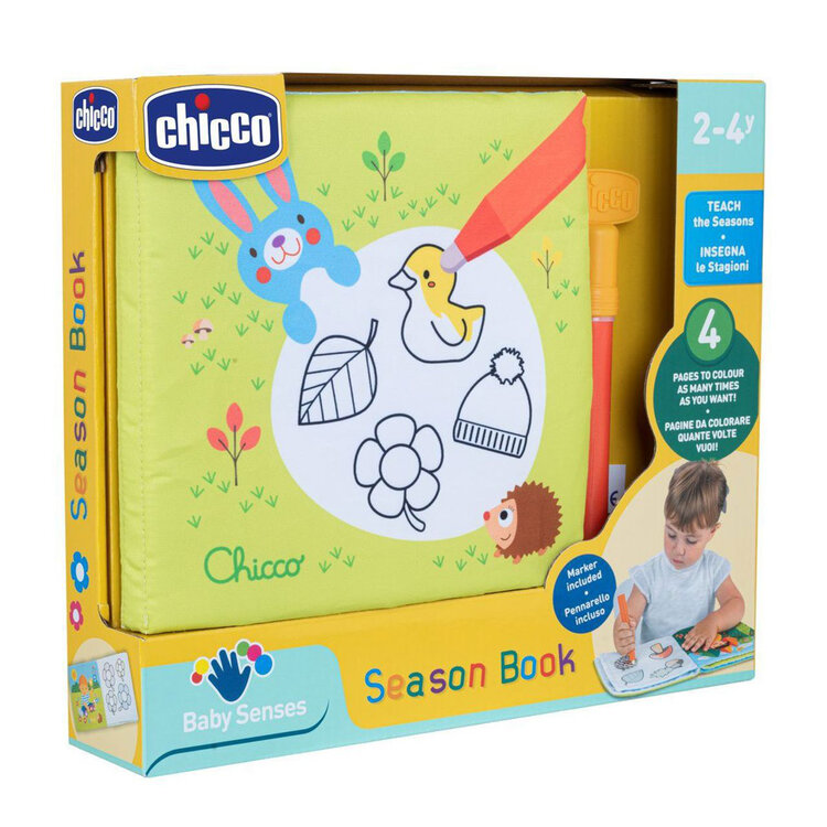 CHICCO Vízfestékes újrafesthető könyv Seasons 24m+ akciós termékkép 1