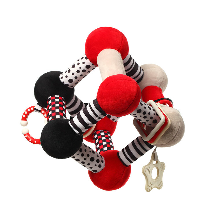 BABYONO Hračka edukační plyšová Tiny Yoga Cube C - More Collection