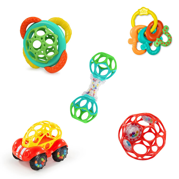 BRIGHT STARTS Játék Oball szett Soothers & Shakers™ 5db 0m+