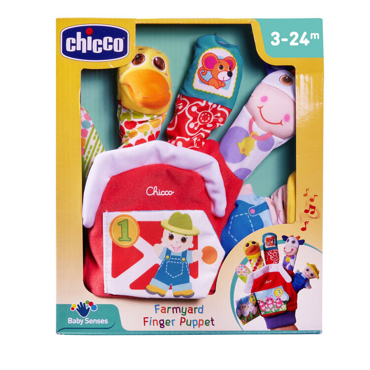 CHICCO Kézre húzható báb hangokkal Farma 3m+ akciós termékkép 1