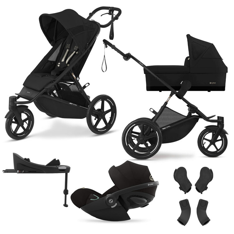 CYBEX Sport- és futóbabakocsi Avi Spin Moon Black Gold autósüléssel és kiegészítőkkel akciós termékkép 1