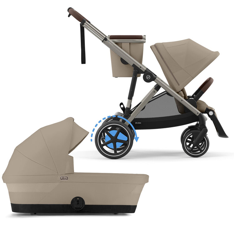 CYBEX Kombinált babakocsi eGazelle S Mandula Bézs Arany akciós termékkép 1
