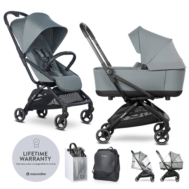 EASYWALKER Kombinált babakocsi Rockey S Smooth Grey akciós termékkép 1