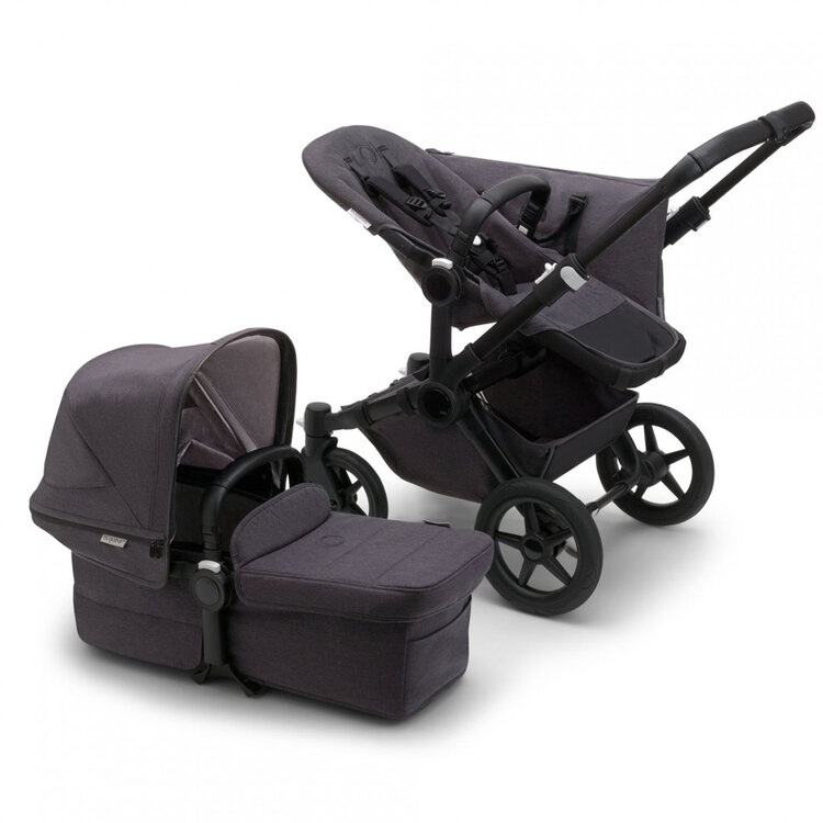 BUGABOO Donkey 5 Mineral Mono Kompletní kočárek Black/Washed black