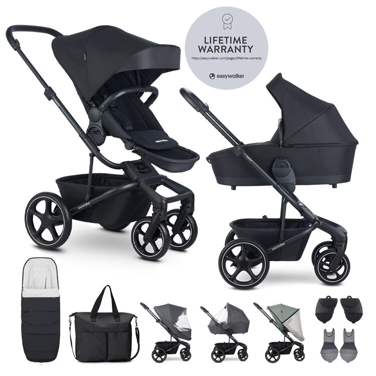 EASYWALKER Kočárek kombinovaný Harvey⁵ Midnight Black XXL RWS