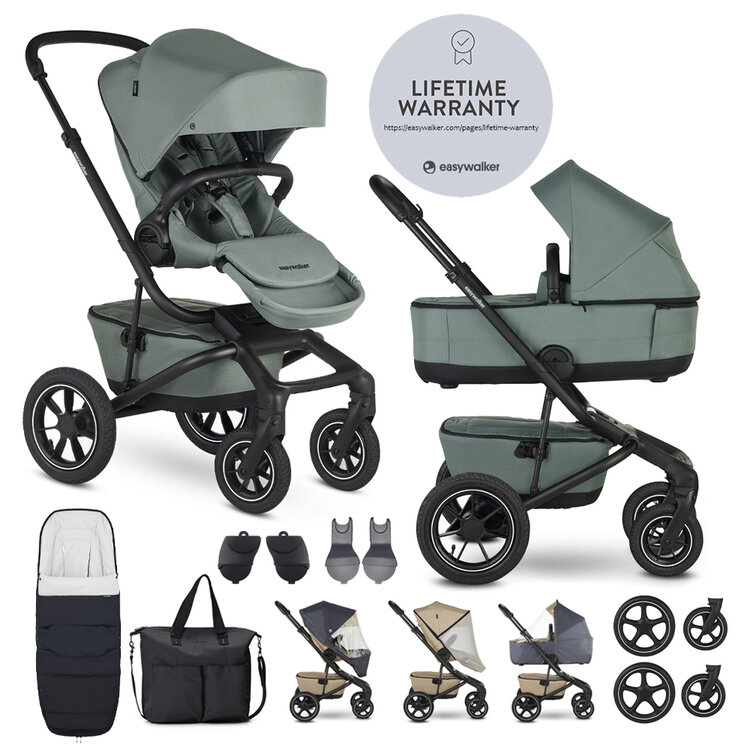 EASYWALKER Kočárek kombinovaný Jimmey Thyme Green XXL AIR + RWS