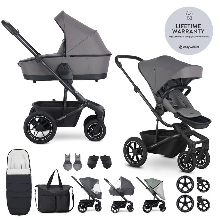 EASYWALKER Kočárek kombinovaný Harvey⁵ Pebble Grey XXL AIR