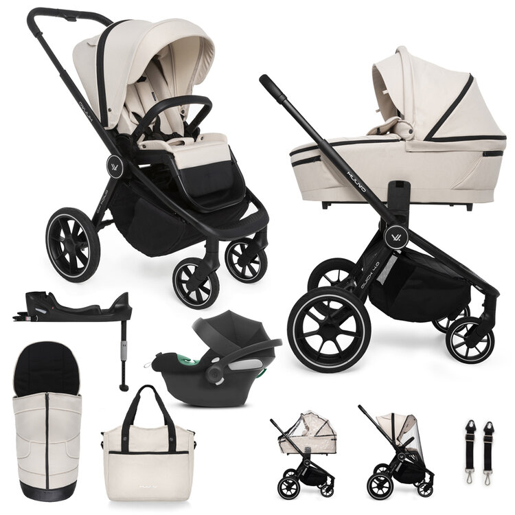 MUUVO Kombinált babakocsi Quick 4.0 Desert sand szett 2 az 1-ben + CYBEX Aton B2 i-Size + alap akciós termékkép 1