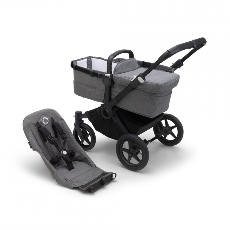 BUGABOO Donkey 5 Základní set Black/Grey mélange