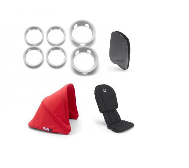 BUGABOO Style set complete Ant Black Neon Red