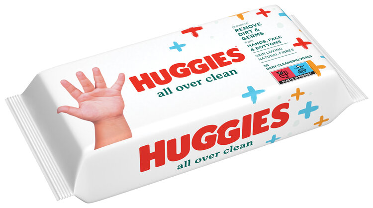 E-shop Huggies Single All Over Clean dětské vlhčené ubrousky 56 ks