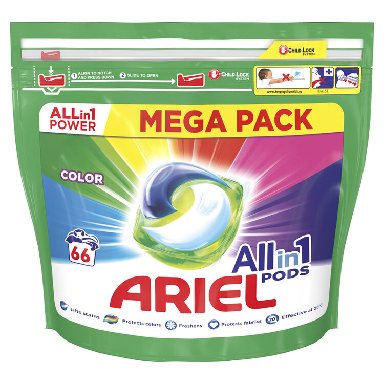 Ariel Allin1 Pods Colour Gélové Kapsuly Na Pranie 66 PD