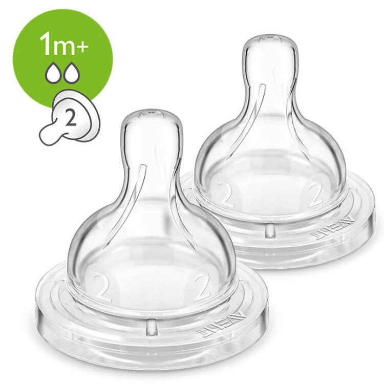 Philips AVENT Dudlík Anti-colic/Classic+ 2 pomalý průtok 1m+, 2 ks