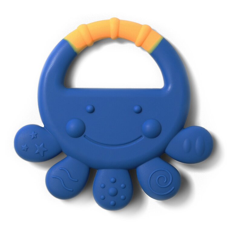 E-shop BABYONO Kousátko silikonová chobotnice Vicky modrá 6m+