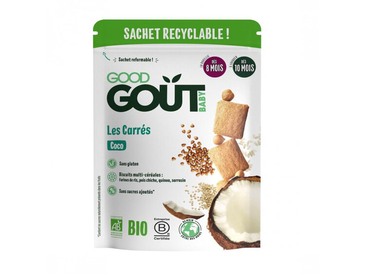 EXP: 28.07.2024 GOOD GOUT BIO Kokosové polštářky 50 g