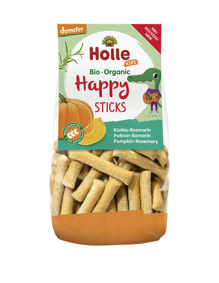HOLLE Dětské Bio Happy tyčinky dýně-rozmarýn, 100 g (3+)