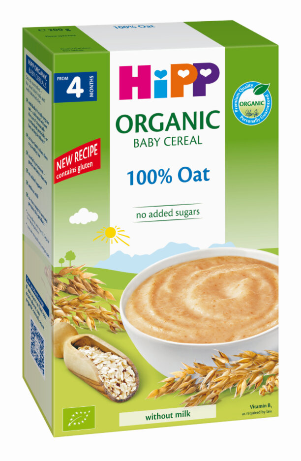 HiPP Kaše první obilná BIO 100% ovesná (200 g), od uk. 4. měsíce