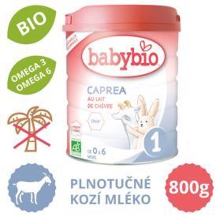 BABYBIO CAPREA 1 plnotučné kozí kojenecké bio mléko (800 g)