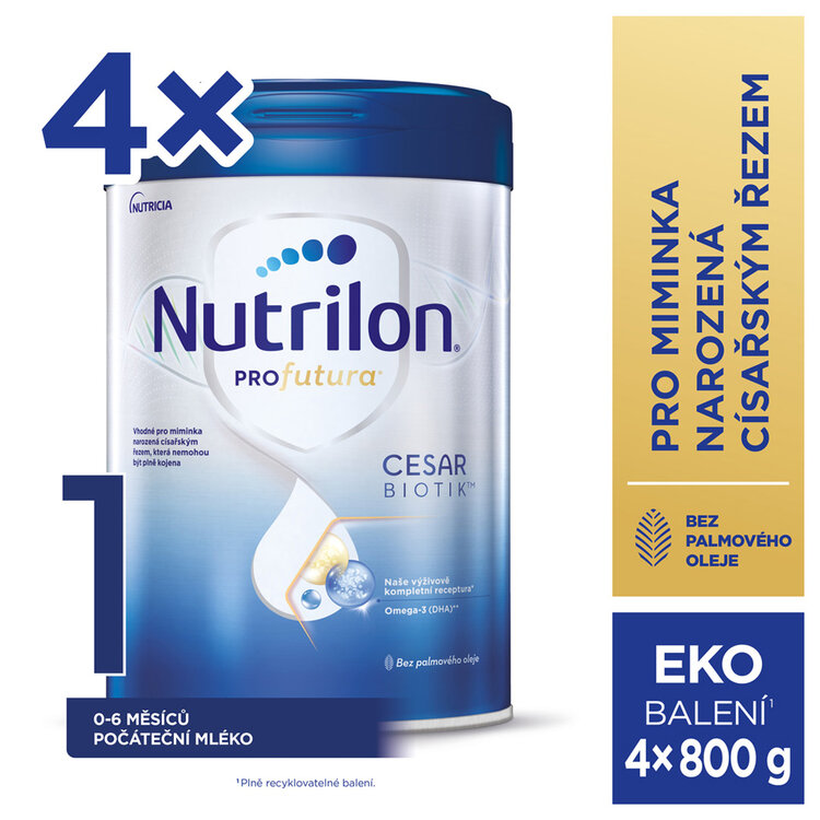 NUTRILON® Mléko počáteční Profutura® CESARBIOTIK™ 1 od narození 4x800 g