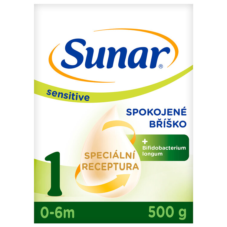 SUNAR Sensitive 1 Mléko počáteční 500 g, 0m+