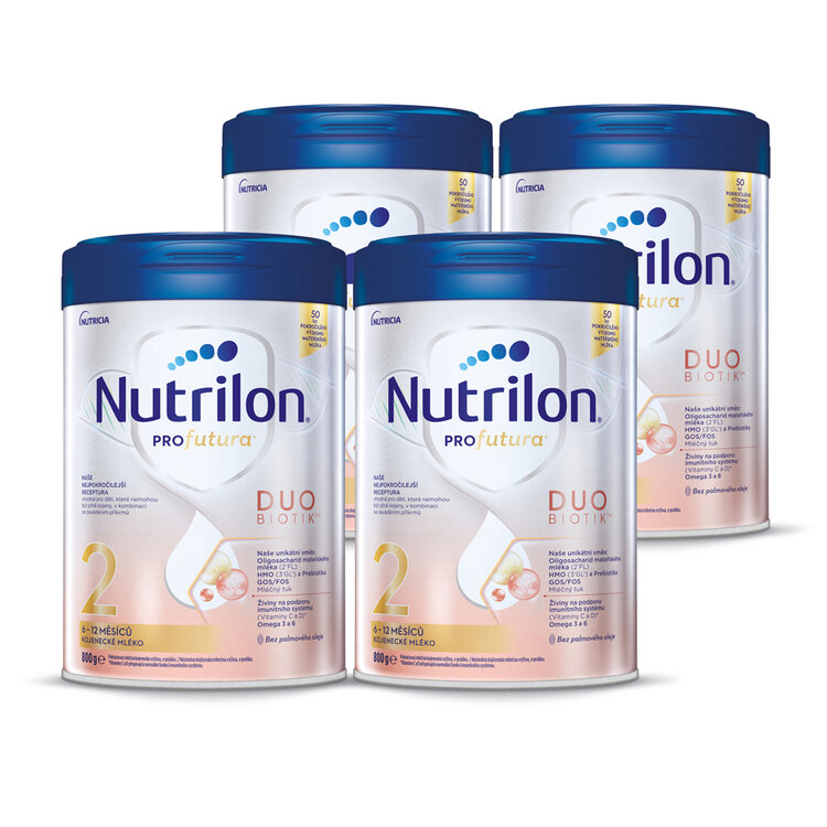 4x NUTRILON Profutura DUOBIOTIK 2 následné dojčenské mlieko 800 g 6+