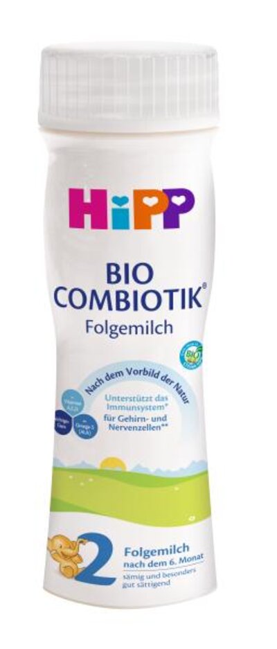HiPP 2 BIO Combiotik Pokračovací tekutá mléčná kojenecká výživa od uk. 6. měsíce, 200 ml