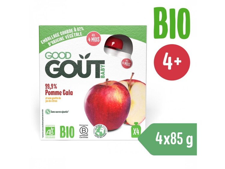 EXP: 23.12.2024 4x GOOD GOUT BIO Jablko 85 g