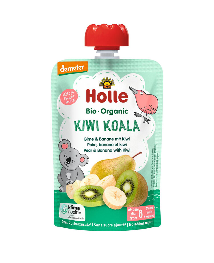 HOLLE Kiwi Koala Bio pyré hruška banán kiwi 100 g (8+)