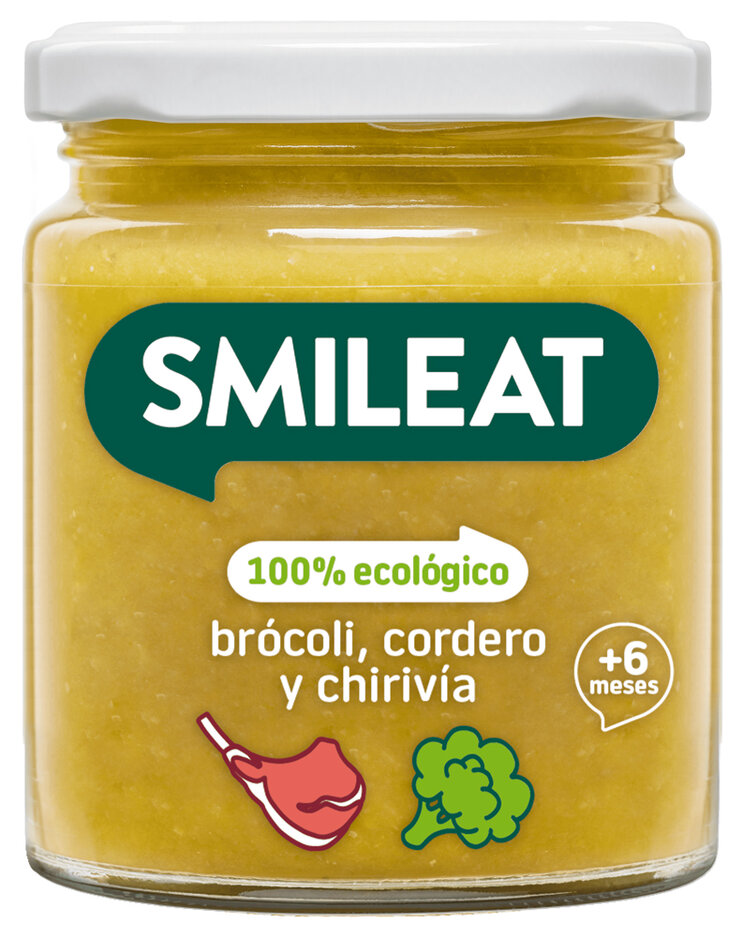SMILEAT Organic příkrm Brokolice, jehněčí a pastiňák 230 g, 6m+