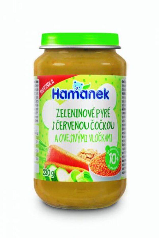 E-shop HAMÁNEK Zeleninové pyré s červenou čočkou a ovesnými vločkami 230 g