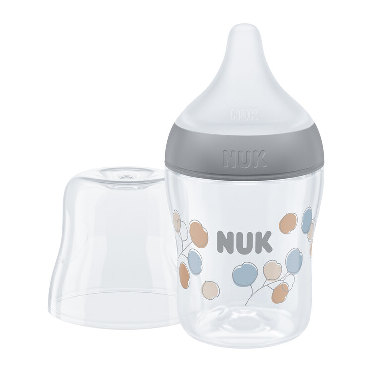 NUK Láhev kojenecká s kontrolou teploty Perfect Match 150 ml šedá