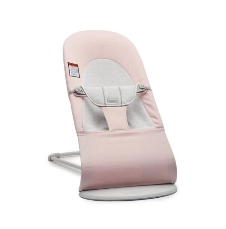 BABYBJÖRN Lehátko Bliss, Light Pink/Grey, Cotton Jersey svetlá konstrukce