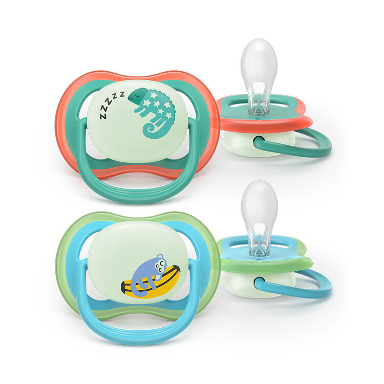 Philips AVENT Šidítko Ultra air noční 6-18m chlapec, 2ks